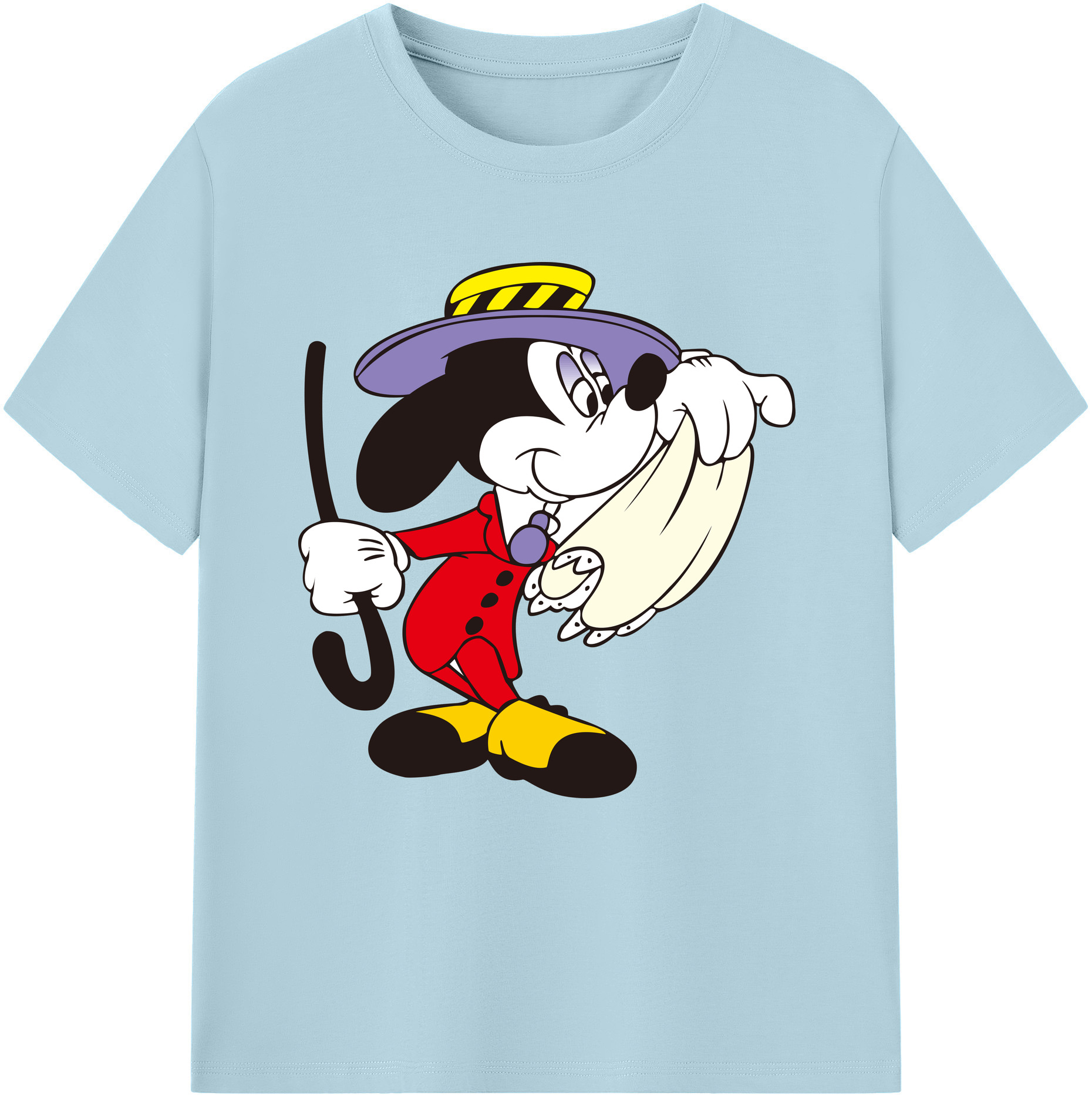 （画像用） ミッキーマウス Mickey Mouse 綿100％半袖Tシャツ（フロントプリント）